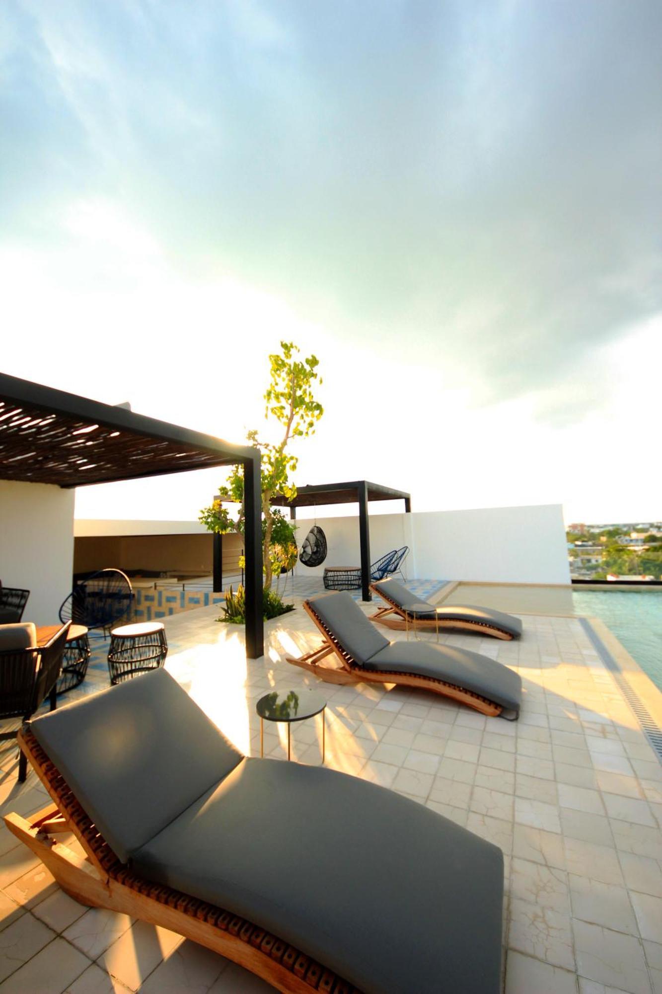 Apartment Near The Beach, Rooftop, Pool, Sea View. Плая-дель-Кармен Экстерьер фото